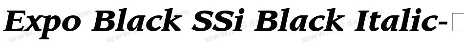 Expo Black SSi Black Italic字体转换